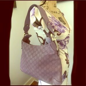 Lavender Guccissima Horsebit Hobo